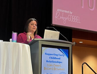 Preview Photo of Dr Jessica Riggs Accepting 2024 Emerging Scholar Award